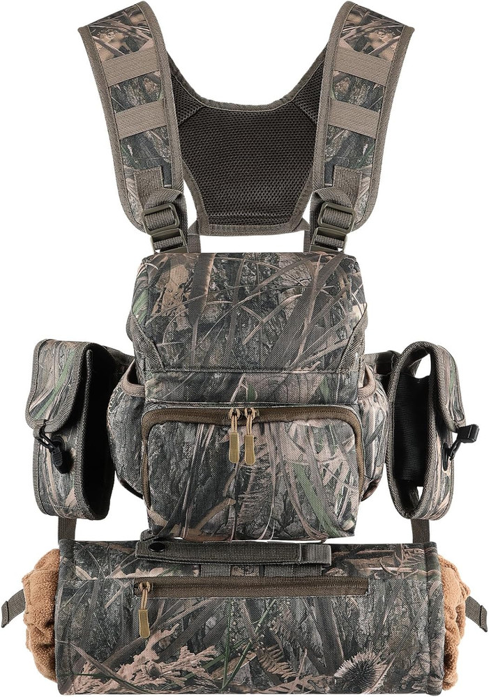 Binoculars Harness Chest Pack with Rangefinder Pouch and Hand Warmer Pockets, Ad