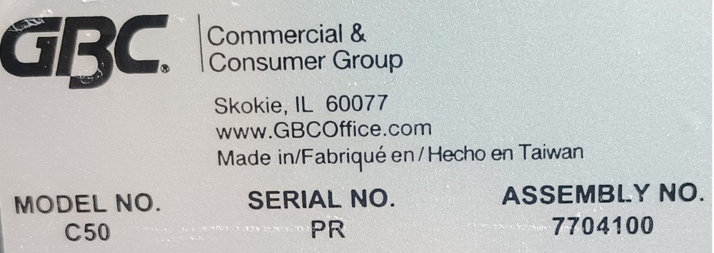 GBC CombBind C50 Manual Comb Binding Machine With Binding Combs