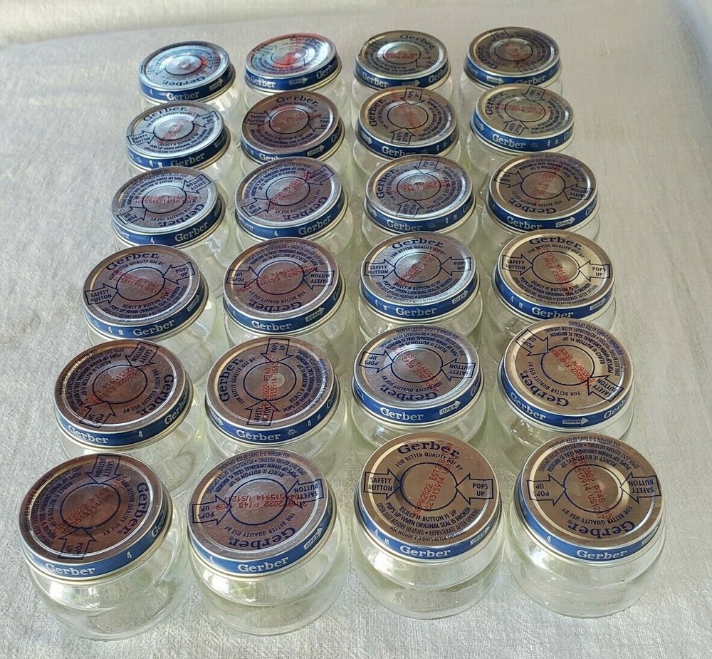 Empty Gerber 2.5 oz Baby Jars