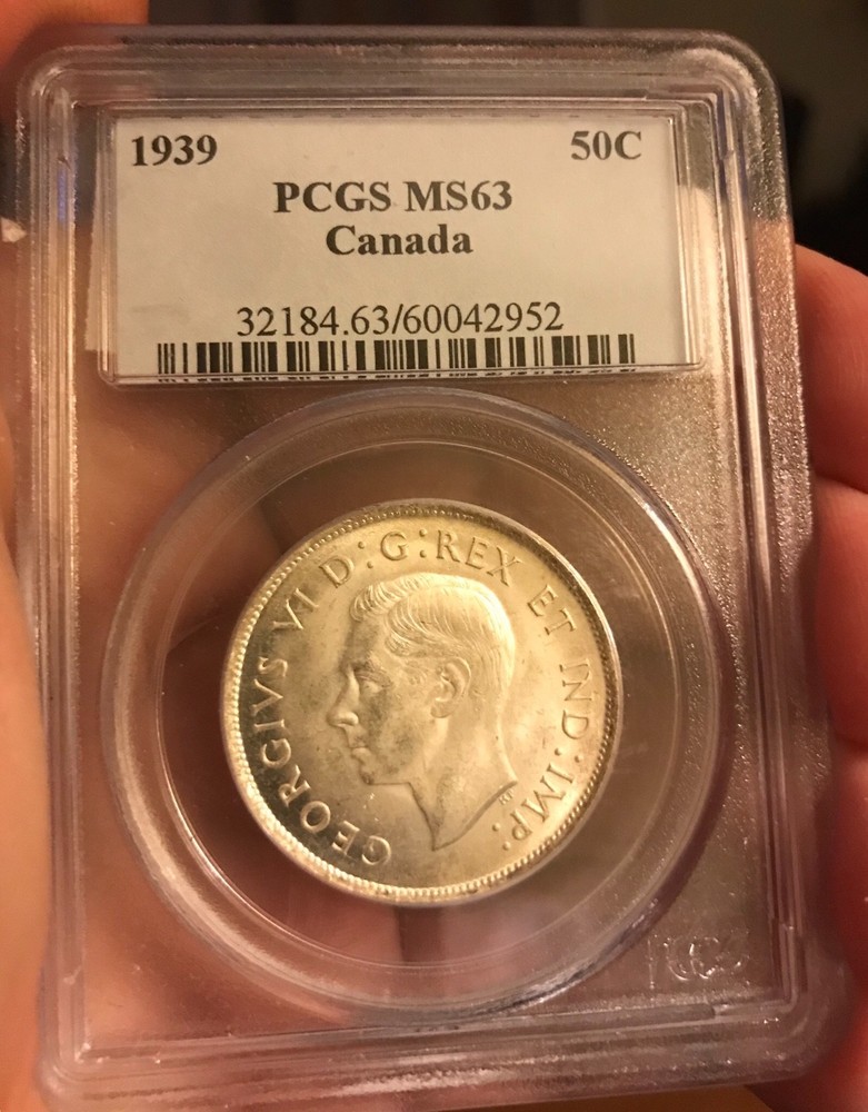Canada 1939  50 Cents PCGS MS63