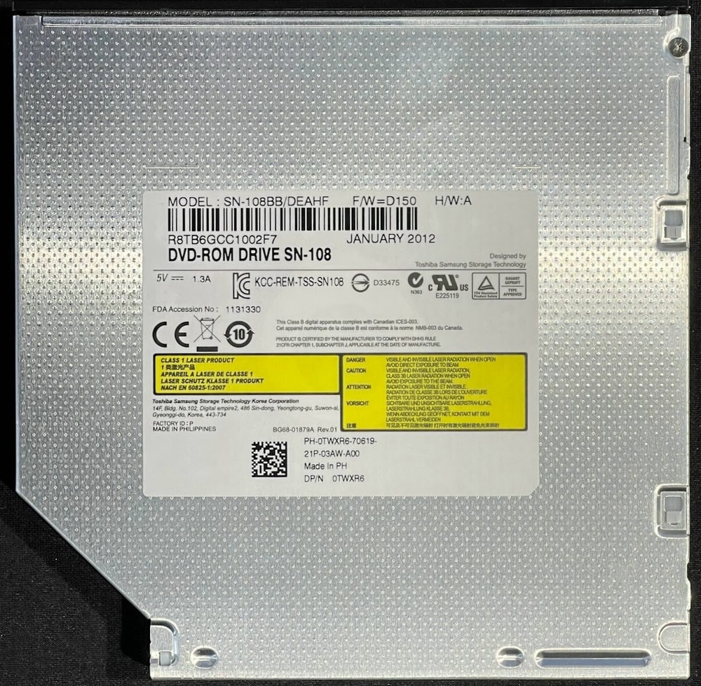 DELL POWEREDGE R900 DVD/RW DRIVE / TWXR6