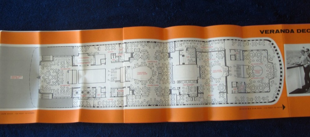 M/S EUROPA -- Fold-Out Deck Plans -- North German Lloyd
