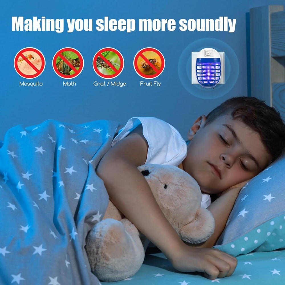 2 Blue Light Fly Zapper Traps - Perfect for Indoor/Kitchen Bug Elimination