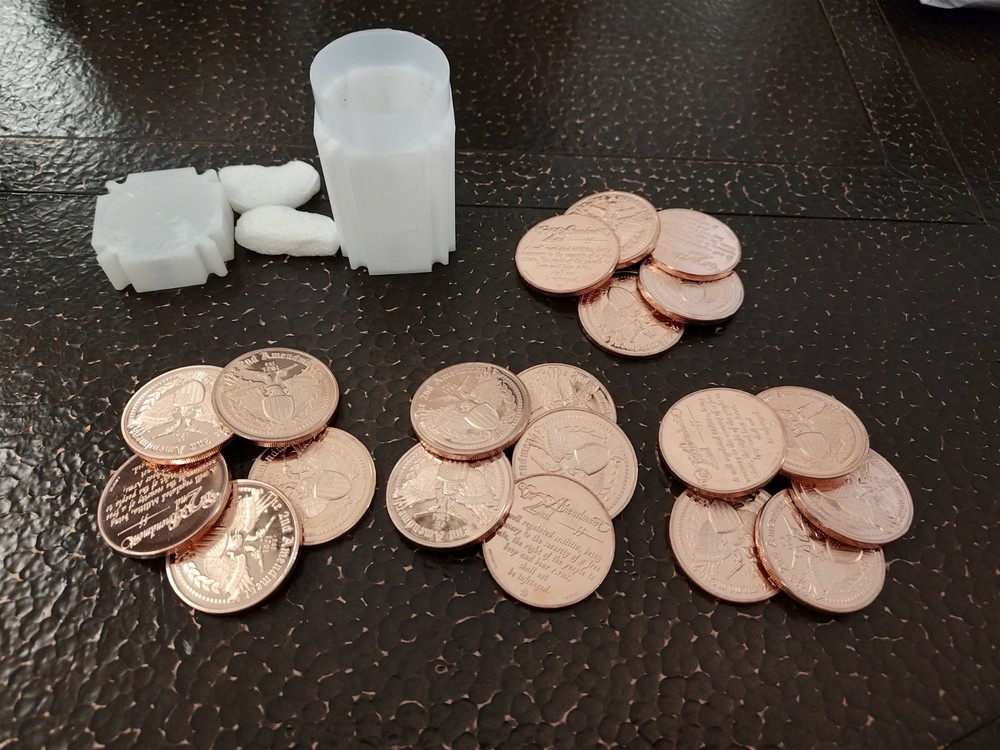 20 Oz fine .999 Copper Rounds, 2nd Amendment, 1 Oz Each