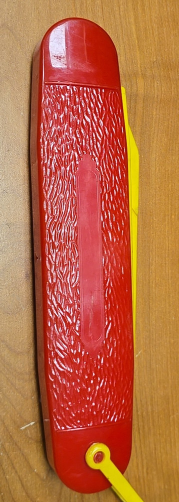 Vintage Hasbro Plastic Pocket Knife Pencil Case & Sharpener