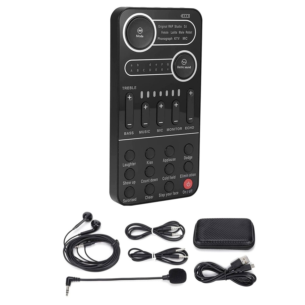 For Cable Sound Card Portable Mixer with Evading Function 13 Adjustable Stones