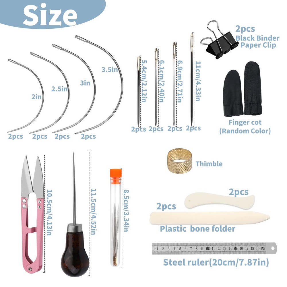 33 Pcs Bookbinding Kits 4 Pcs Bone Folder Paper Creaser Paper Folding Tool Book