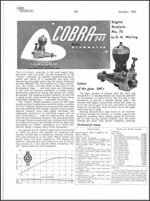 Vintage Model Airplane Engine Instructions