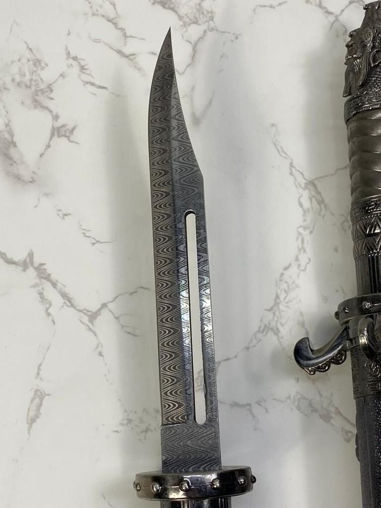 Metallic Twin Dragon Scroll Daggers