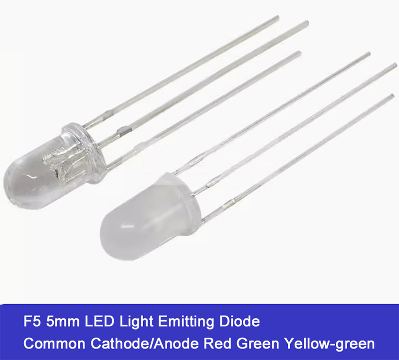 F5 5mm LED Light Emitting Diode Common Cathode/Anode Red Green Yellow-green