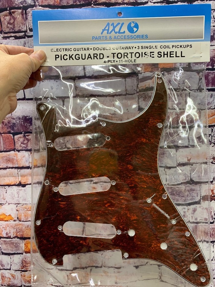 AXL Model PG-362-SHL 3-Pickup Single Coil Guitar Pickguard, Tortoise Shell