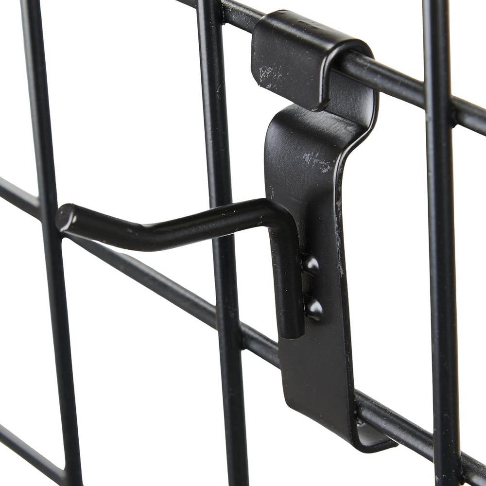 Gridwall Panel 2' x 6' - Total Measures Display Black 2 Legs Stand Metal