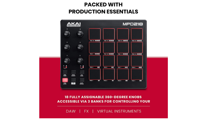 Electric Beat Maker Portable Music Machine Sample Drum Studio Midi DJ Controller