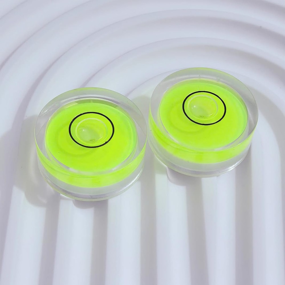 4Pcs Mini Circular Bubble Levels with Adhesive Back for Camera Tripod 25x10mm