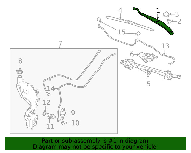 Genuine GM Driver Side Windshield Wiper Arm 84692783