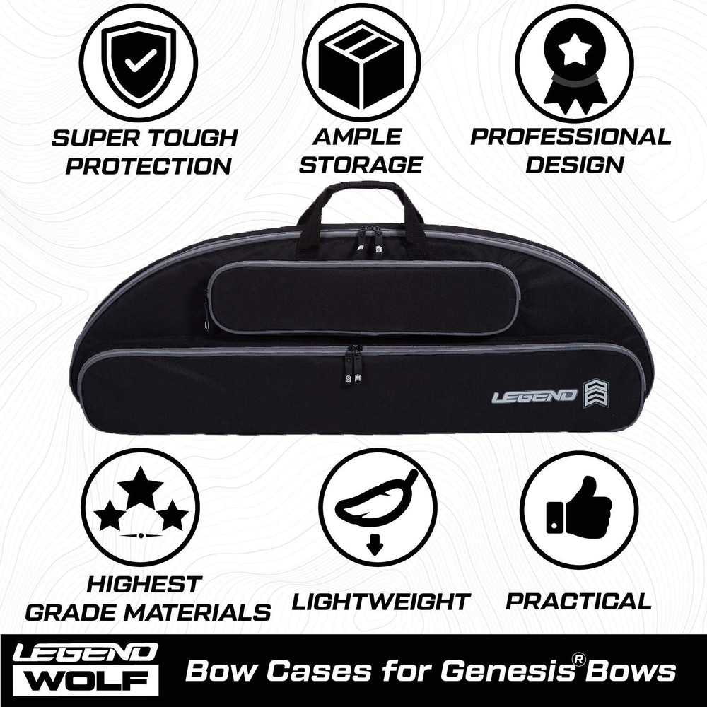 LEGEND Wolf Genesis Compound Bow Case - NASP Archery Travel Bag for Genesis B...