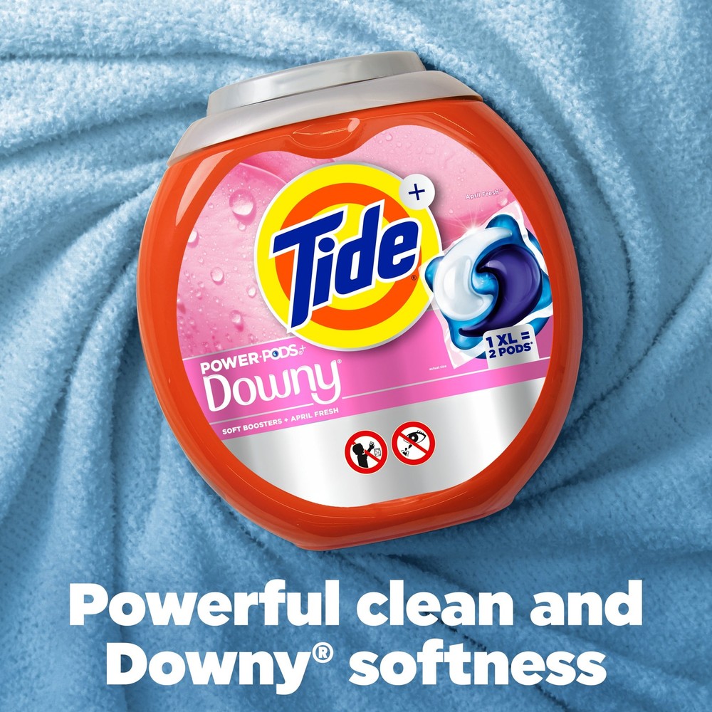 Tide Power PODS with Downy Soft Boosters Laundry Detergent Pacs, 57 Count