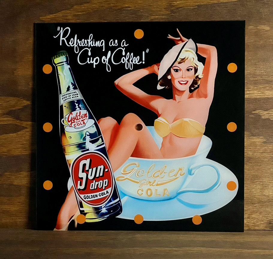 SunDrop Cola Square Replacement Clock Face for Pam Clock FREE SHIP