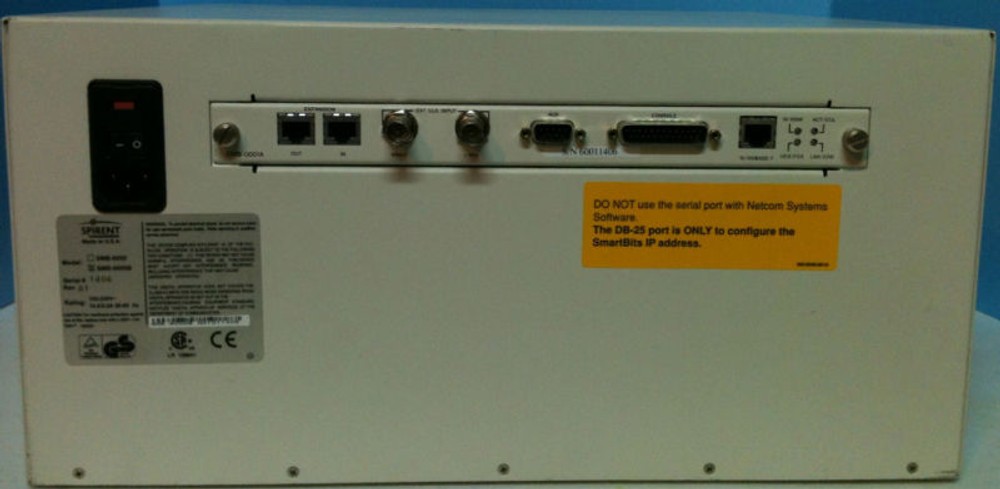 NETCOM SPIRENT SMARTBITS SMB-6000B w/SMB-0001A Controller Card tested
