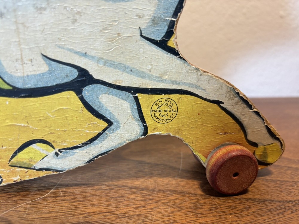 Vintage N.N. Hill Brass Co Horse Pull Toy