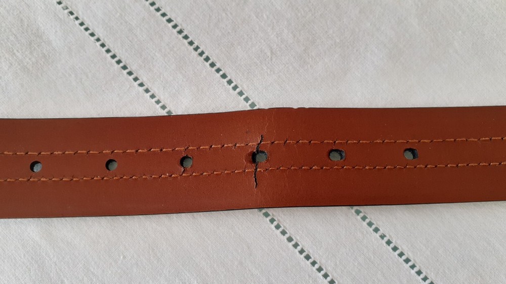Leather conbipel belt