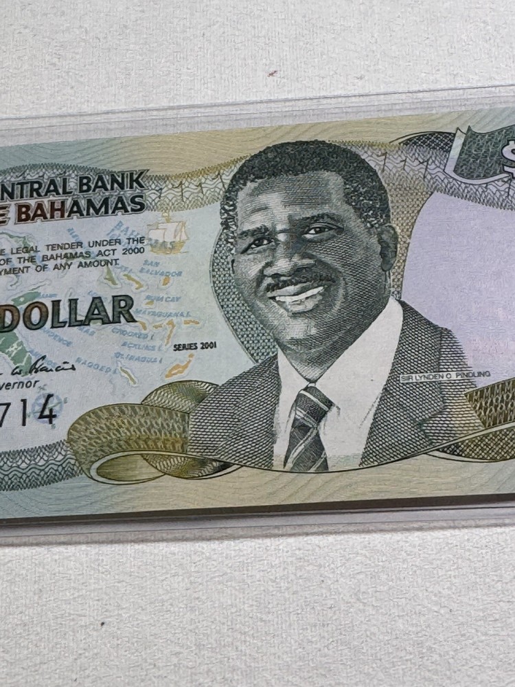 2001 Bahamas 1 Dollar Banknote P# 69a