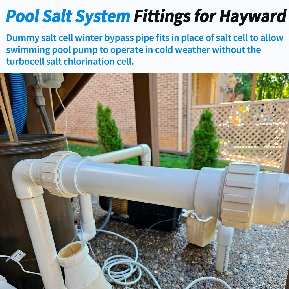 Salt Cell Bypass Pipe Kit for Hayward Turbo Chlorination white