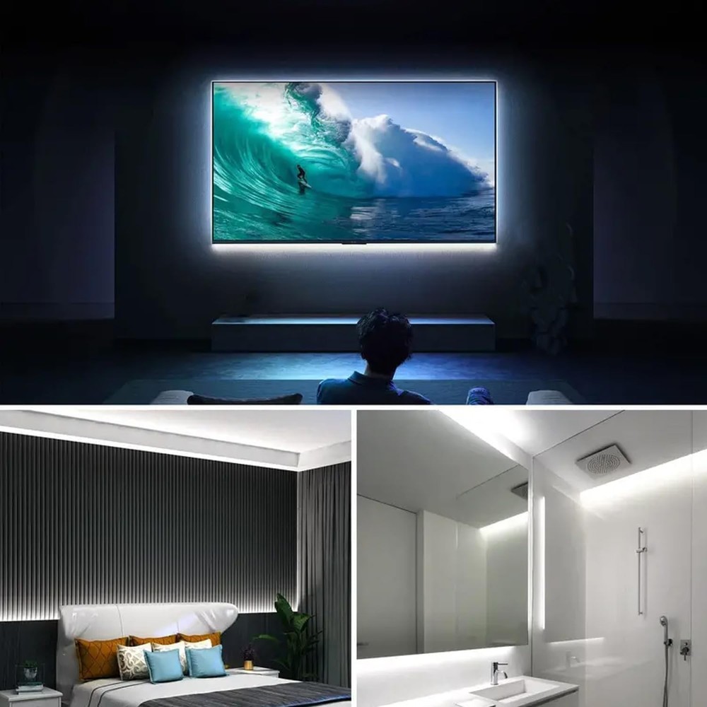 A 5V USB LED Light Strip, COB Strip Lights, White 3.28ft,
