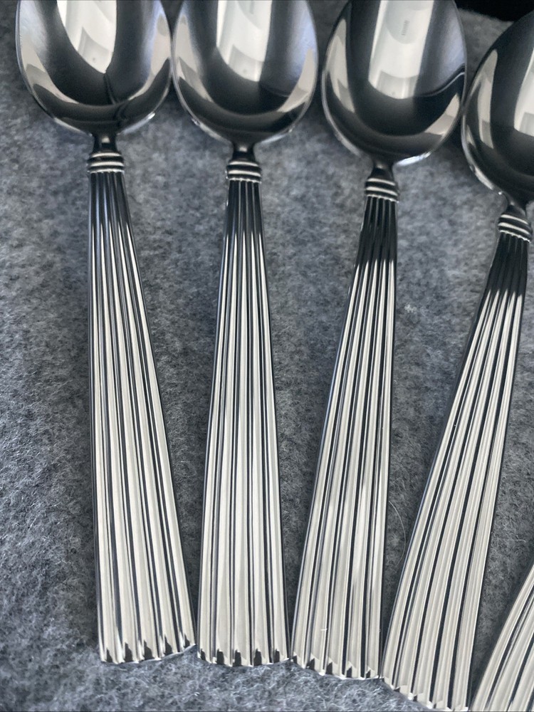 6 REED & BARTON CRESCENDO II Dinner Spoon Stainless 18/10 Flatware