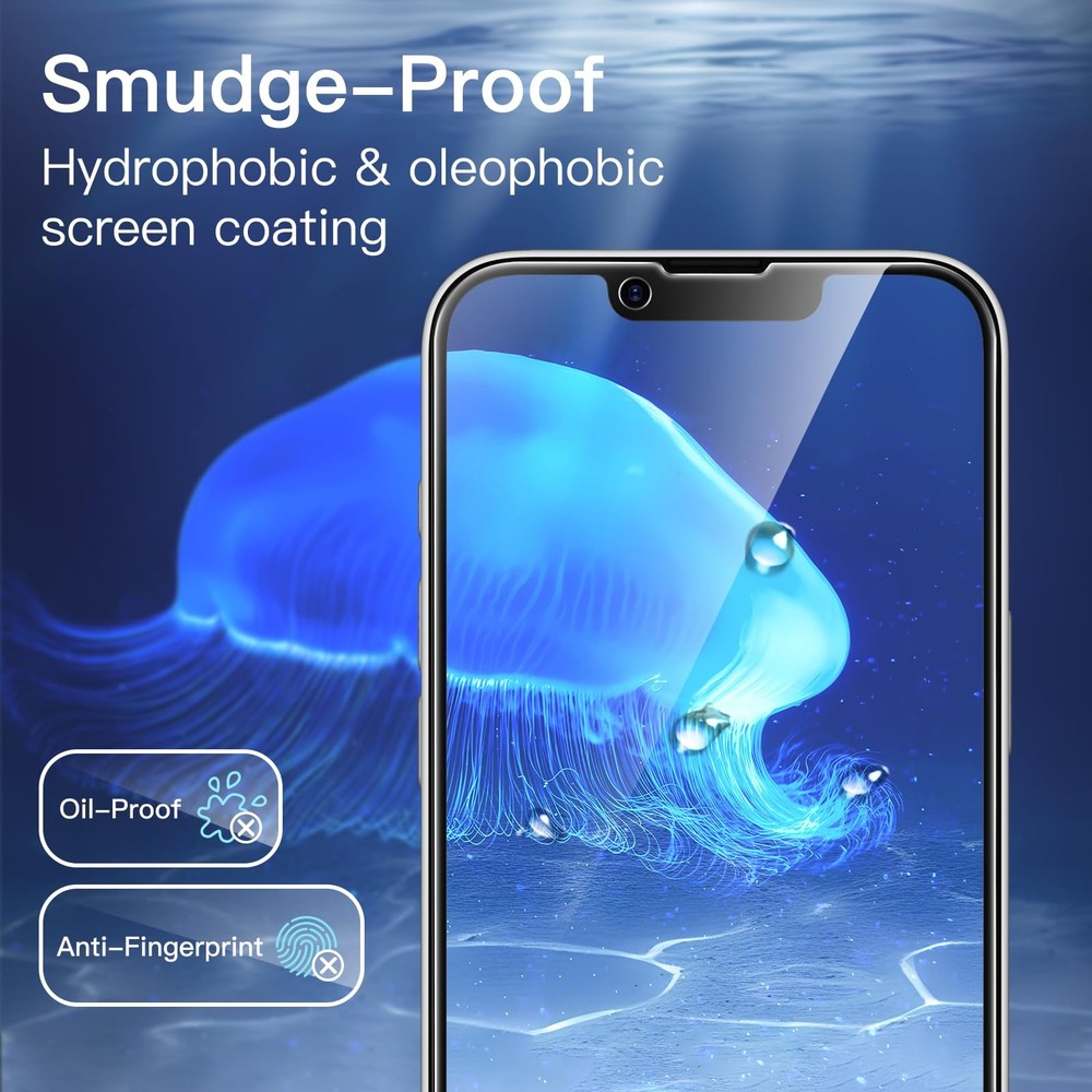Privacy Full Coverage Screen Protector for iPhone 16e 6.1-Inch 2025, 2-Pack