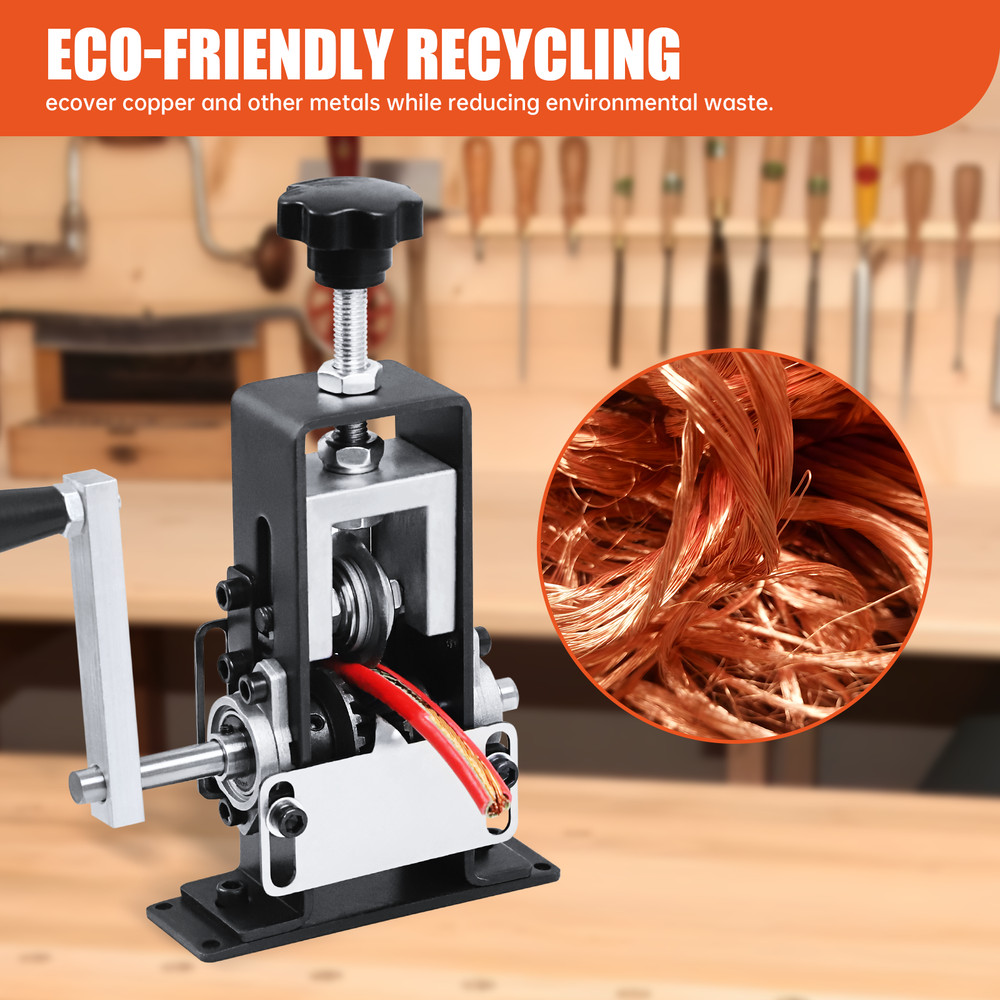 Manual Wire Stripping Machine Drill Powered Hand Crank Wire Stripper Tool 1-20MM