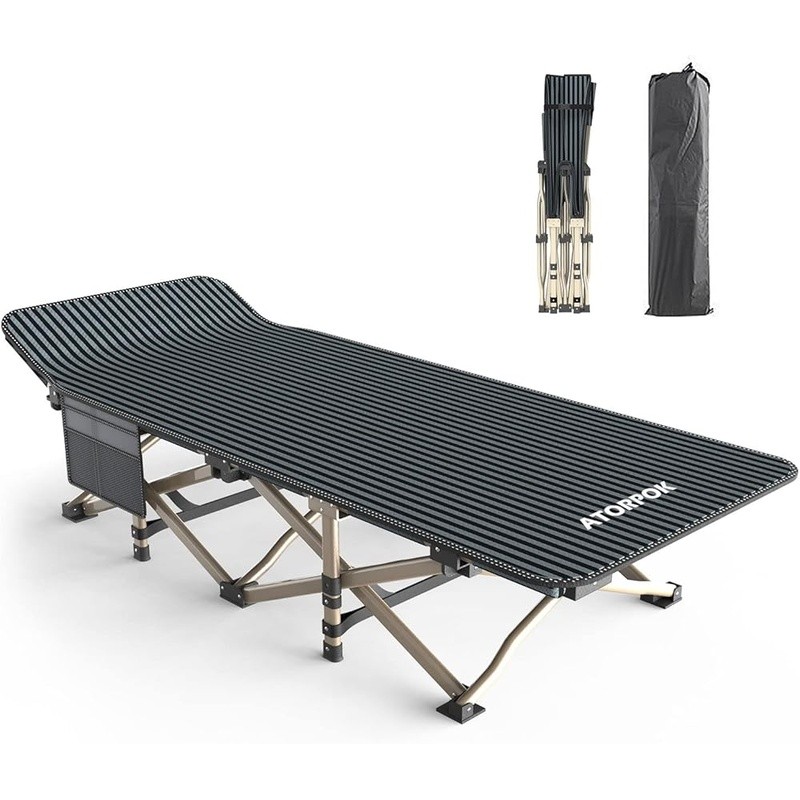Portable Sleeping Cot Easy Setup Water Resistant Ergonomic Camping Travel Use