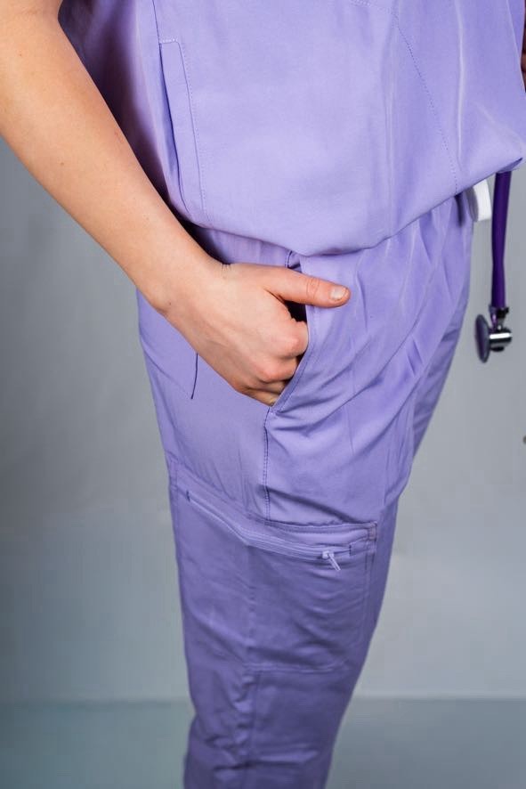 SMALL | NIGHT SHIFT LAV | 2 PC SCRUB SET