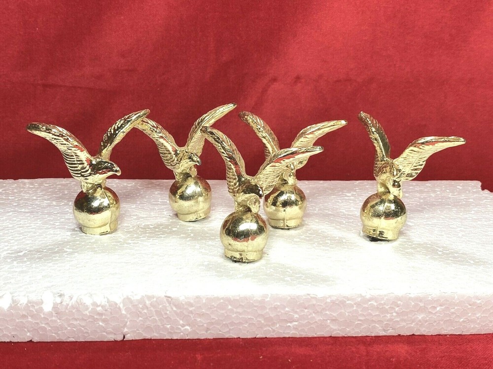 5 Vintage EAGLE FINIALS ~ Trophy, Award, Presentation Accent, Diecast, NOS