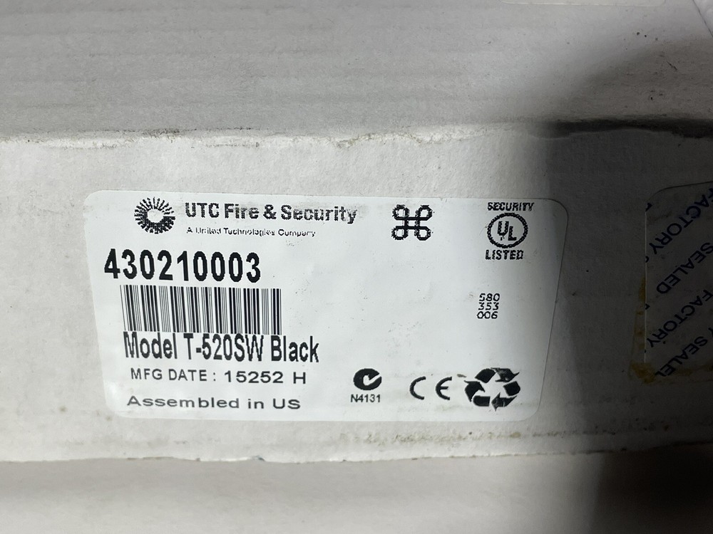 UTC 430210003 Model T-520SW Transition Multi-Technology Access Reader Black NOB