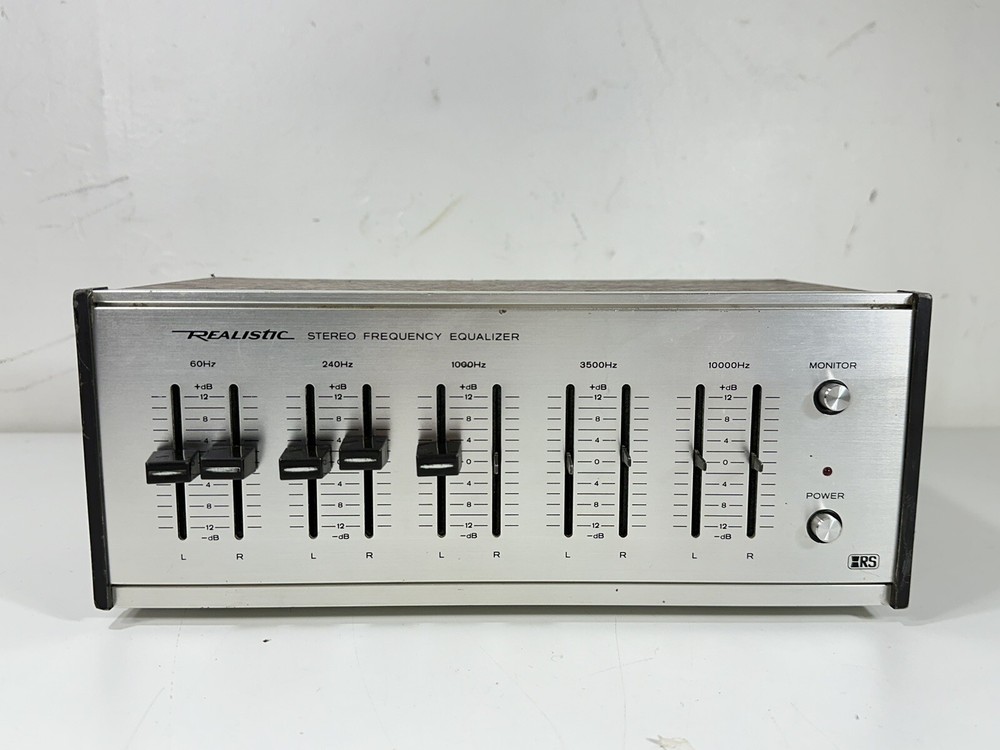 Vintage 1970s Realistic 31-1987 Stereo 5-Band Frequency Equalizer - WORKING