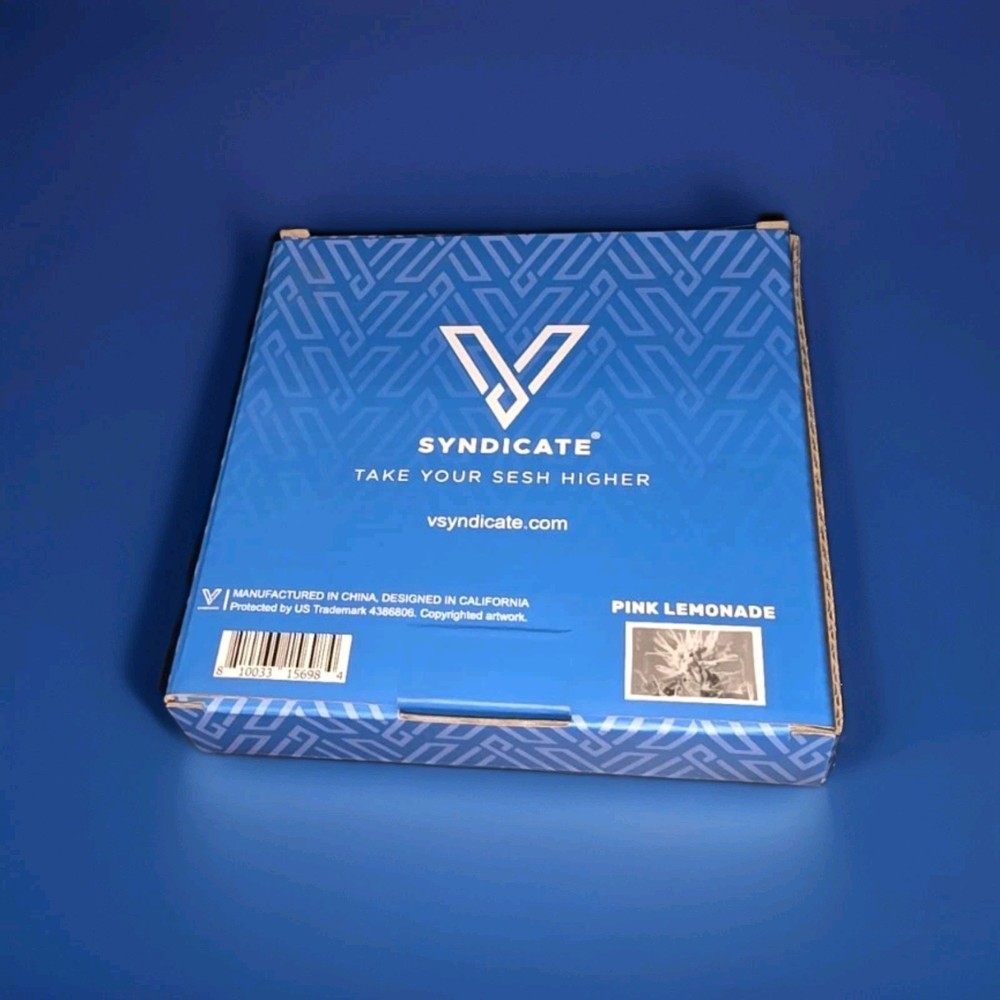V Syndicate Small Square Shatter Resistant Premium Ashtray PINK LEMONADE