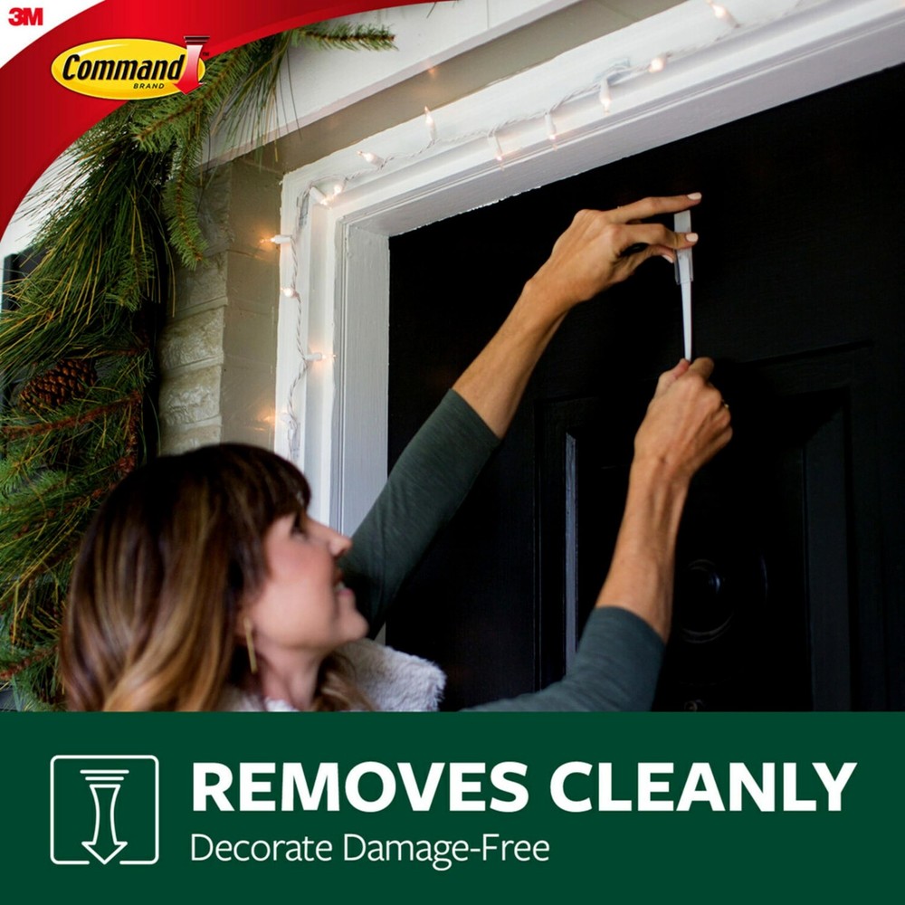 Command Outdoor Terrace Hooks, 2 Hooks and 4 Strips, Medium, Black