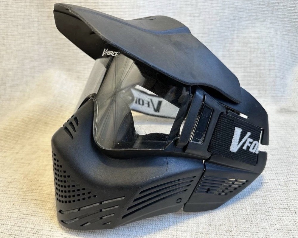 VForce Armor Paintball Mask Black Full Face Used Made in Canada