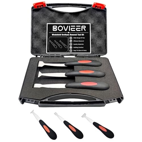 Windshield Urethane Scraper Tool Kit, Car Glass Bottom Glue Remover Tools,