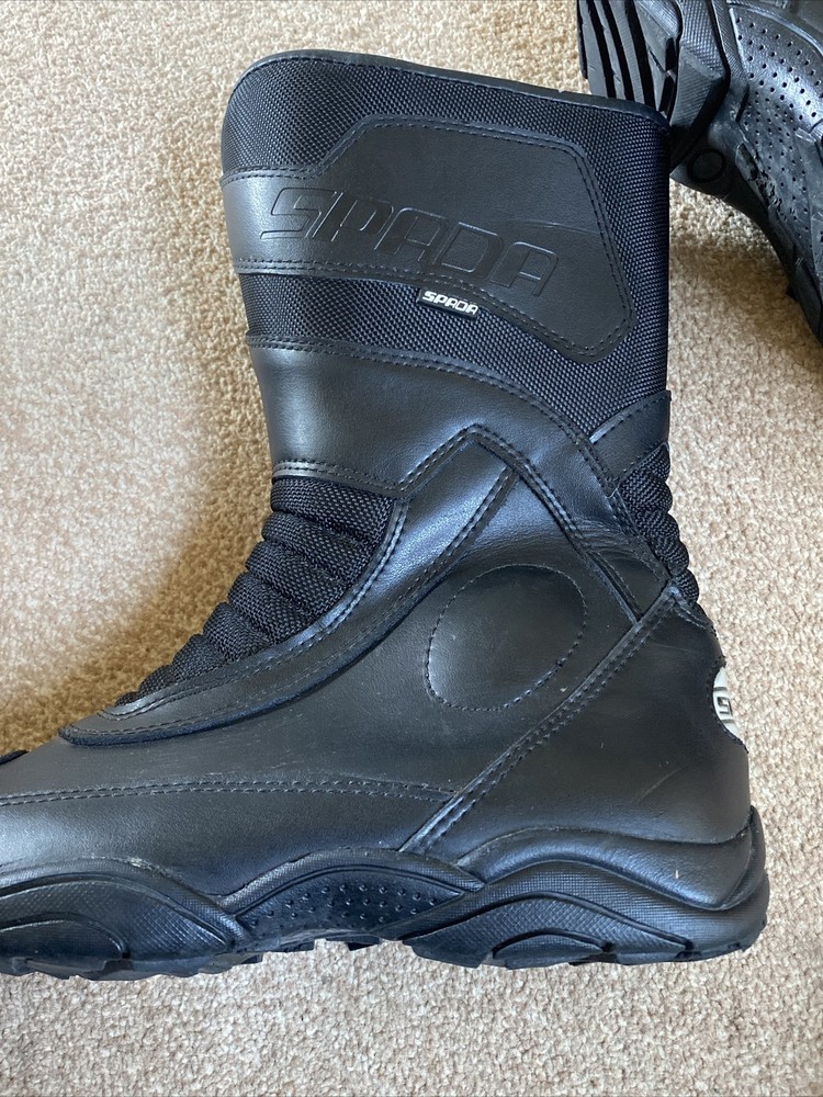 spada motorcycle boots black excellent condition size uk 6