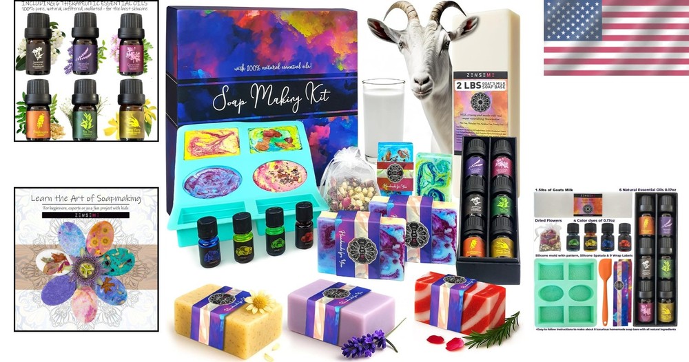 Natural Soap Making Kit with Silicone Mold