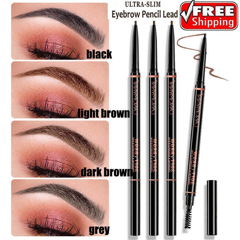 Waterproof Microblading Eye Brow Eyeliner Eyebrow Pencil Pen Brush Makeup Tools@