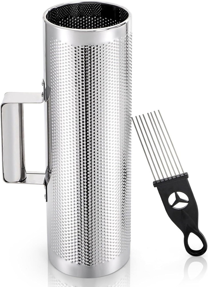 12" Stainless Steel Guiro with Scraper Set