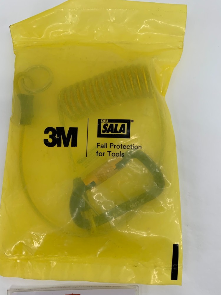 3M DBI-Sala 1500065 Hook 2 Quick Ring Coil Tool Tether w/Tail 2 LB Max.