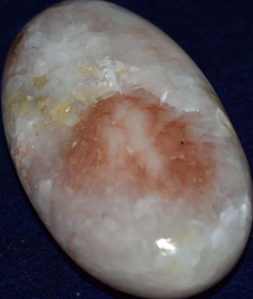 Stilbite with Heulandite Soap-Shaped Palm Stone #12