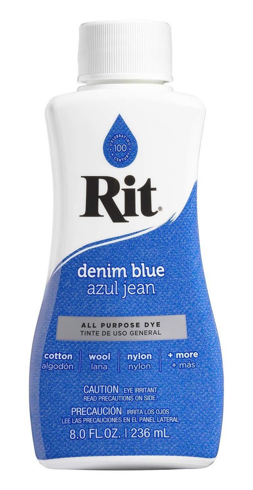 Rit Dye Liquid Fabric Dye, 8-Ounce, Denim Blue