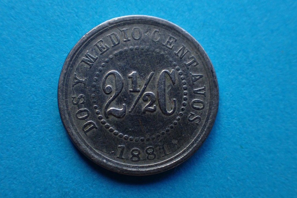 Columbia, 2 1/2 Centavos 1881, as shown.