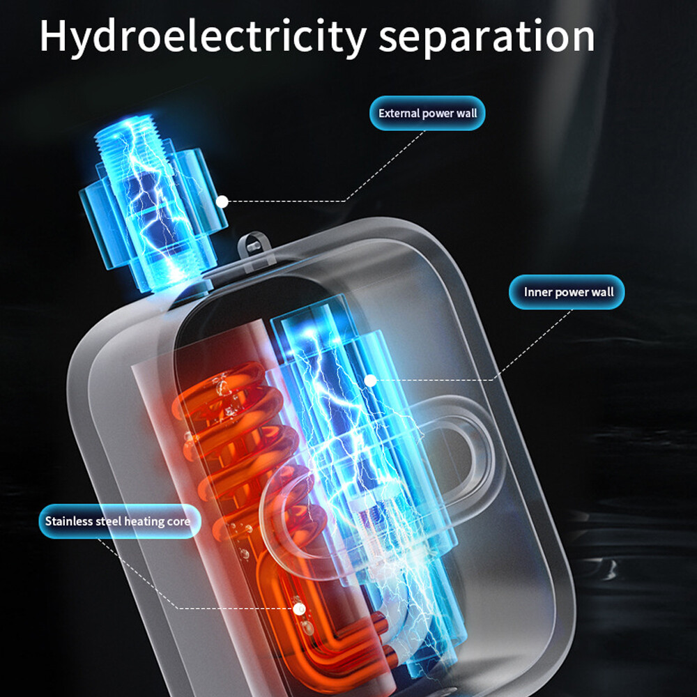 110V 3500W Tankless Hot Water Heater Shower Electric Portable Instant Boiler