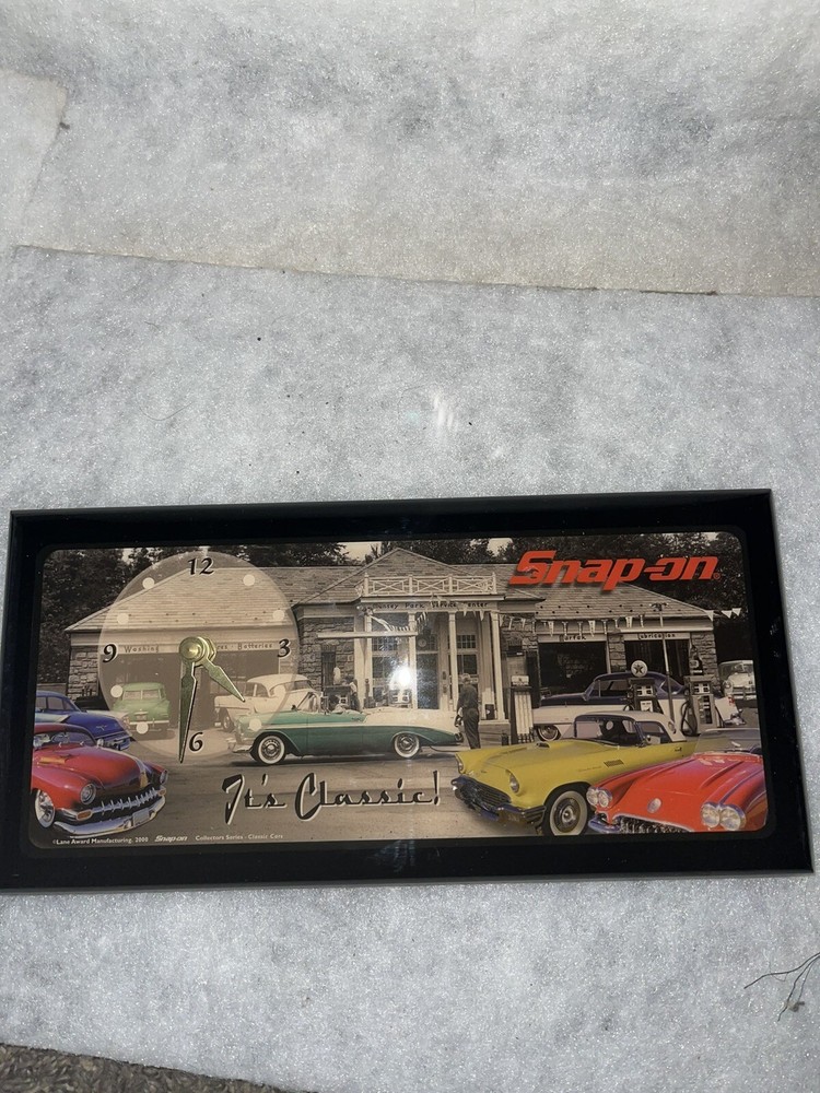 Snap On Tools Clock "It's Classic" Vintage Wall Clock Classic Cars